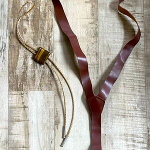 Native American Tie & Brown Suspenders Bundle Kids Boys